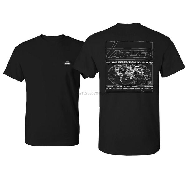 

ateez 2020 world tour the expedition black t shirt sport hooded sweatshirt hoodie