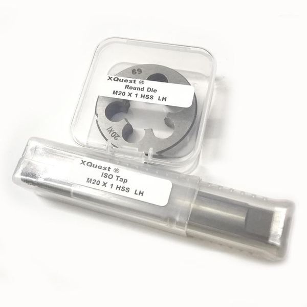 

2pcs metric left screw thread tap die set m20 m20x2.5 20x1 20x2 lh hand machine fine thread plug taps round dies m20x2 m20x11