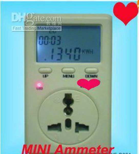 

wholesale - - ship energy mini power meter-amp volt watt jllcll bdesybag