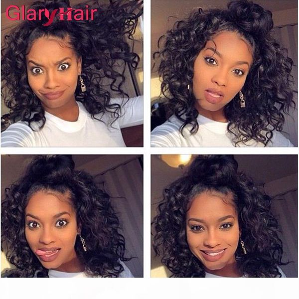 

water wave hair extensions virgin brazilian hair weave weft big curly unprocessed remy human hair bundles 6pcs lot natural color dyeable, Black