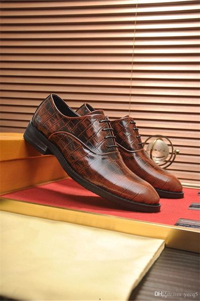

european luxury mens oxford dress shoes genuine leather whole cut handmade designeer mens shoes lace up business office formal shoes men, Black