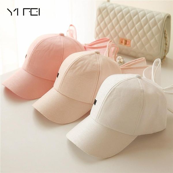 

новая мода корея прекрасные шапки черный розовый белый цвета хлопчатобумажная сетка марка лук шапки для женщин девушки большой бантик бейсбо, Blue;gray