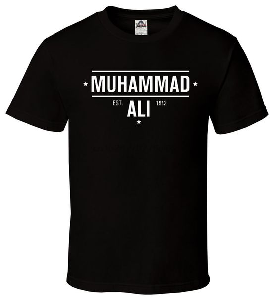 

muhammad ali est. 1942 black t shirt legend boxinger goat stars all sizes s 2xl pure round collar men t shirt sport hooded sweatshirt hoodie