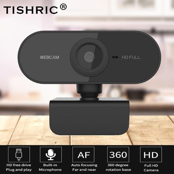 

tishric mini usb 2.0 веб-камера full hd 1080p автофокус веб-камера с микрофоном для компьютера pc laptop video calling живая