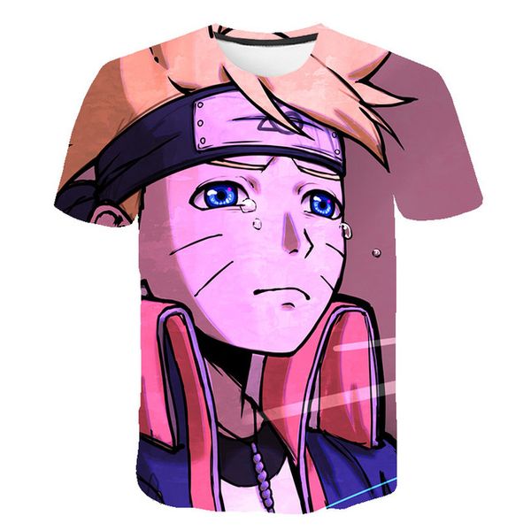 

style classic anime naruto lovely cosplay o collar new 3d print shirts comics kawaii plus size men clothing