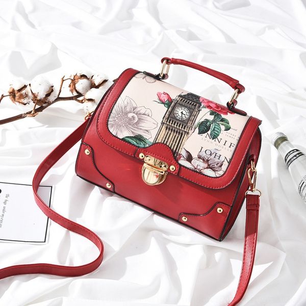 

gqts0 njoml new women's korean-style bag shoulder shoulder bag hipster women's lock printed crossbody