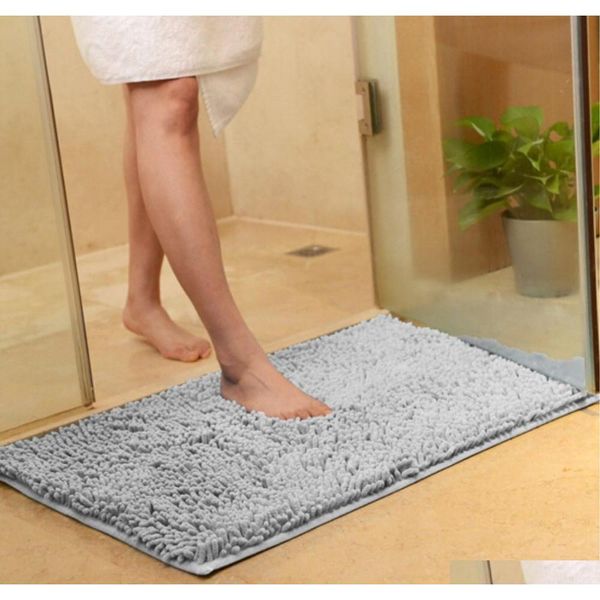 

household doormat chenille bath mat soft absorbent rugs non-slip durable foot pads for entryway,bedroom, living qylixq bwkf