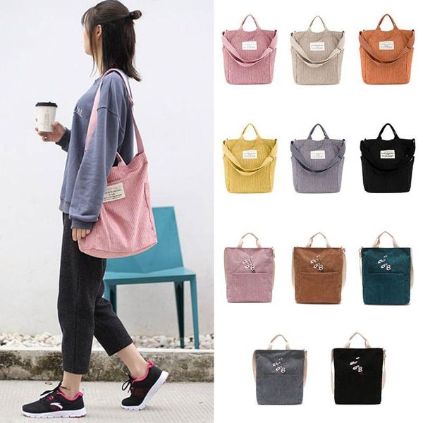 

2020 women casual corduroy shopping crossbody shoulder bag messenger lady tote handbag luxury handbags women bags designer