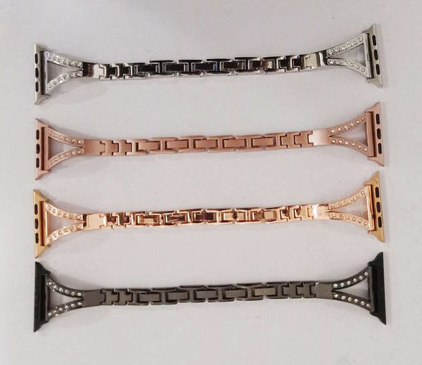 

suitable for watch smart sports bracelet stainls diamond triangle chain stee