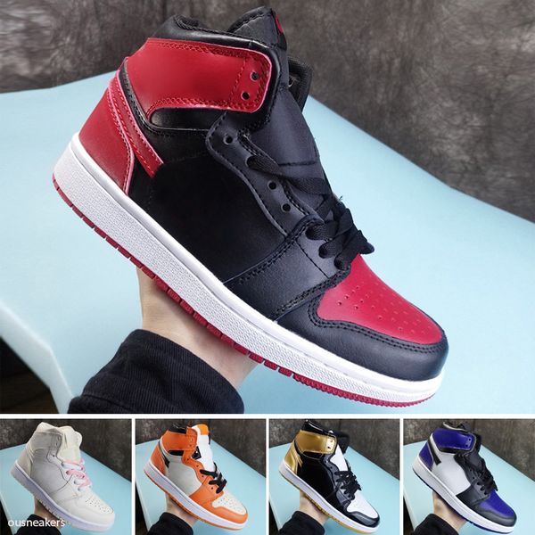 

new 1 high og basketball shoes 1s mid chicago royal toe black metallic gold pine green black unc patent men women sneakers trainers