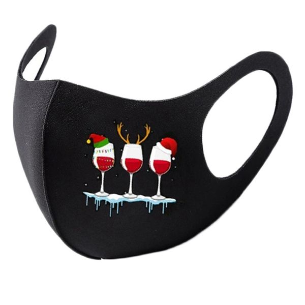 

windproof print 2021christmas dustproof mask mouth reusable washable party masks face cover #m2