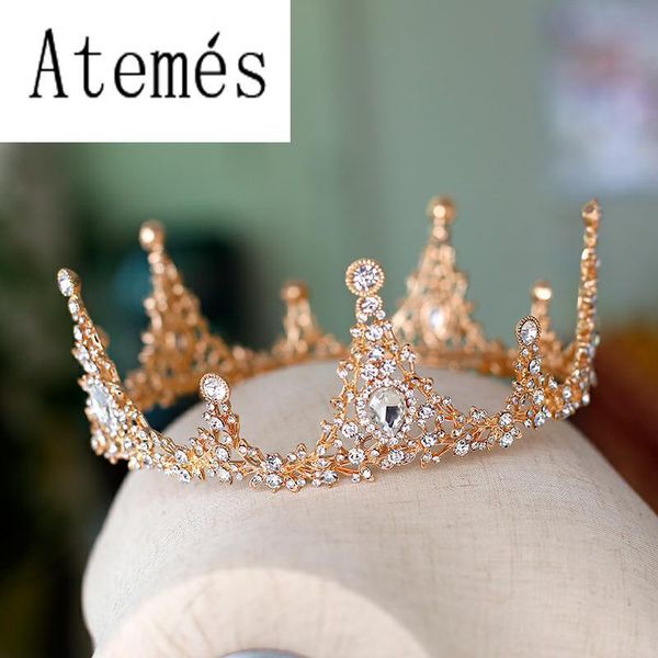 

brides' european style crown wedding hairdressing full circle three dimensional atmosphere p hair decoration banquet, Silver