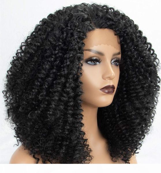 

13x6 lace front black wig, afro short natural curly wavy human hair wig for women, pre plucked with natural hairline and baby hair, Black;brown