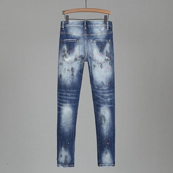 

2021ss the latest italian men's hollow high-quality jeans hip-hop logo designer trousers men's size 28-38 new model dn3244, Blue