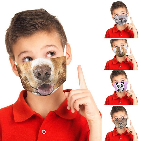 

plbo halloween lsk1444 mask pumpkin printing 3-layer face masks personalized breathable mouth masks child washable face cover disposab, Black