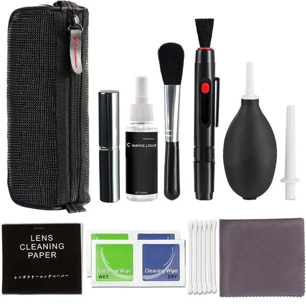 

professional dslr lens camera cleaning kit/spray bottle lens pen brush blower for canon nikon filter dslr slr dv cleaning set
