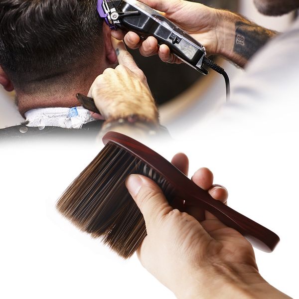 Pescoço Face Cabelo Longo Cabelo Escova Barbear Barber Hand Held Limpo Escova De Cabelo Quebrado Barba Salão De Barba De Cabeleireiro Estilo Ferramentas