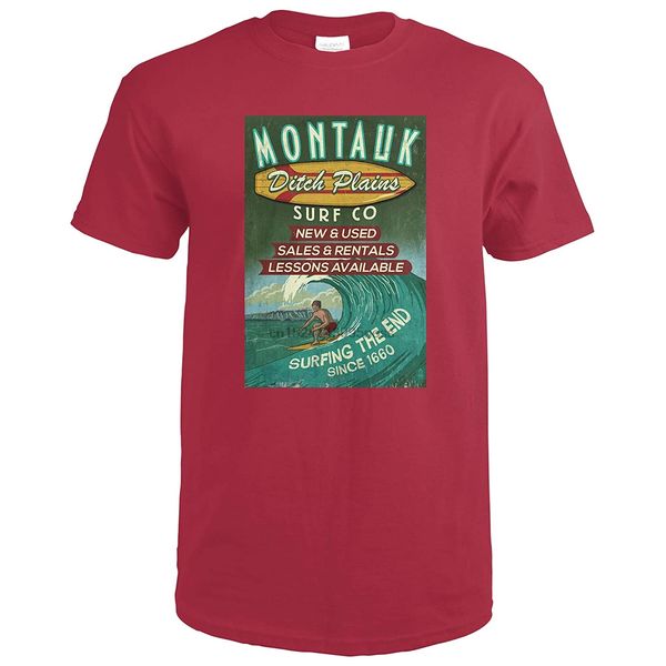 

монтаук - surf shop vintage вход 85005 (cardinal red t-shirt medium) спорт толстовка с капюшоном толстовка
