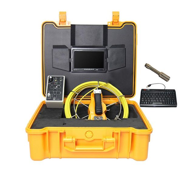

23mm dvr meter counter keyboard writter pipe drain sewer duct inspection camera endoscope borescope pipeline 7'screen abs case
