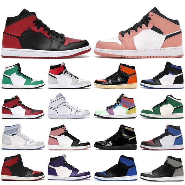 

2021 men basketball shoes 1s high og jumpman 1 black metallic gold dark mocha bloodline mid light smoke grey mens women trainers sneakers