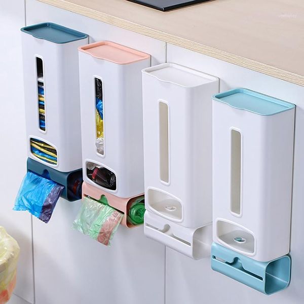 

storage bottles & jars wall-mounted garbage bag box plastic removable bag1