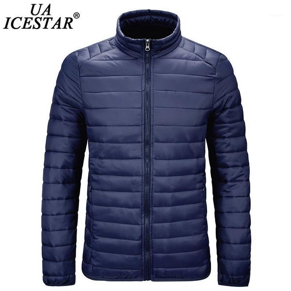 

uaicestar winter windproof warm parkas men's jacket coat solid color thicken jackets men brand 2021 new fashion casual men parka1, Black