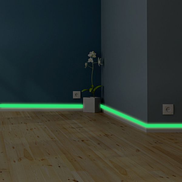 

luminous band baseboard wall sticker living room bedroom eco-friendly home decoration decal glow in the dark diy strip stickers dhl free