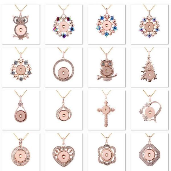 

snap jewelry crystal rose gold faith cross snap button necklace for women fit 18mm 20mm snap button jewelry snaps n bbypcc, Silver