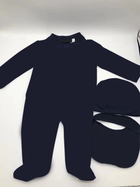 

ins autumn baby boys rompers designer kids stripes lapel long sleeve jumpsuits infant girls letter embroidery cotton romper boy clothing, Blue