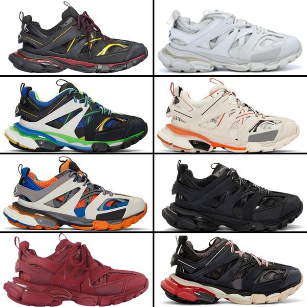 

2021 paris 3.0 track s triple s clunky sneakers grey orange mens blue version designer women men sport shoes size 36-45 92kd#, Black
