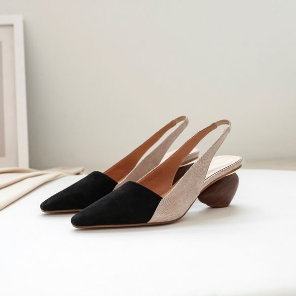 

2021 women's sandals size 22-26.5cm spring-summer lizard sheep's skin heels seven inches in shoes 1 fcy8, Black