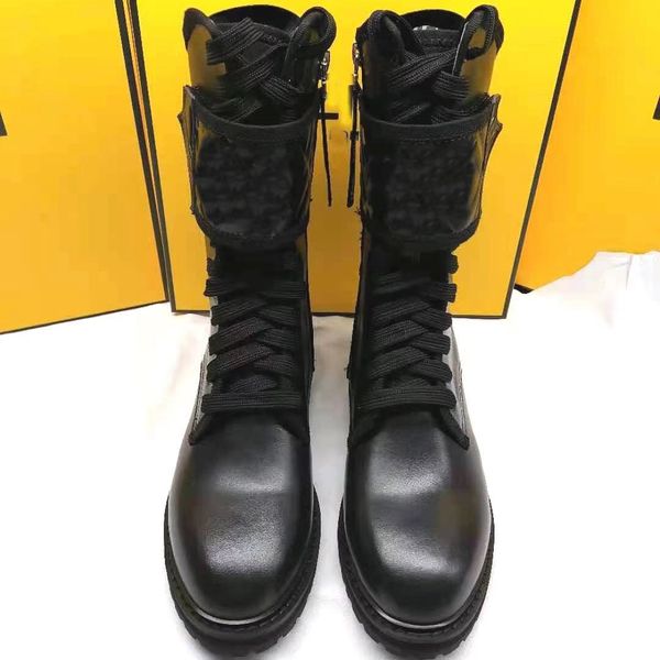 

2020 fashion brand new genuine leather women boots lady luxurious boots designer shoes woman martin half boots, Black