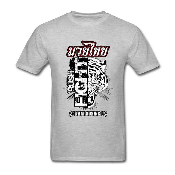 

sport muay thai boxinger t shirt short sleeve custom brand-clothing pop street wear xxxl o-neck cotton tiger clothes for men