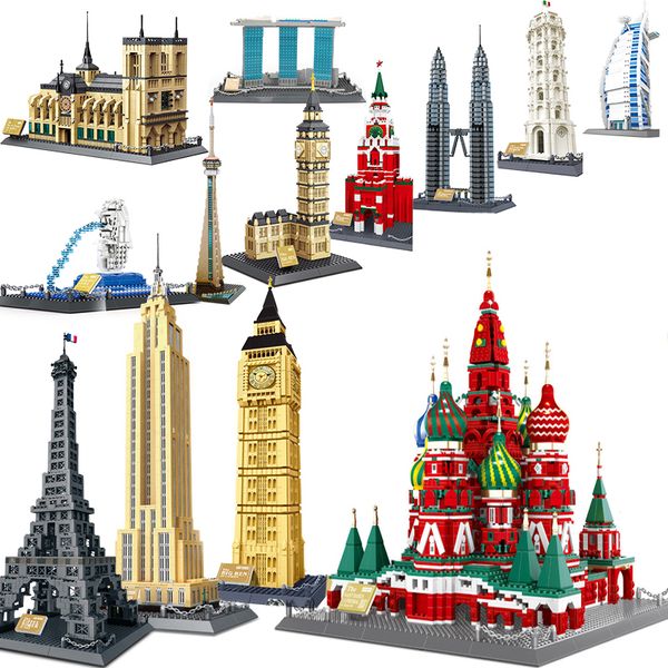 

architecture london paris eiffel tower taj mahal sets city capitol eiffel building kits bricks blocks wange expert creator 1008