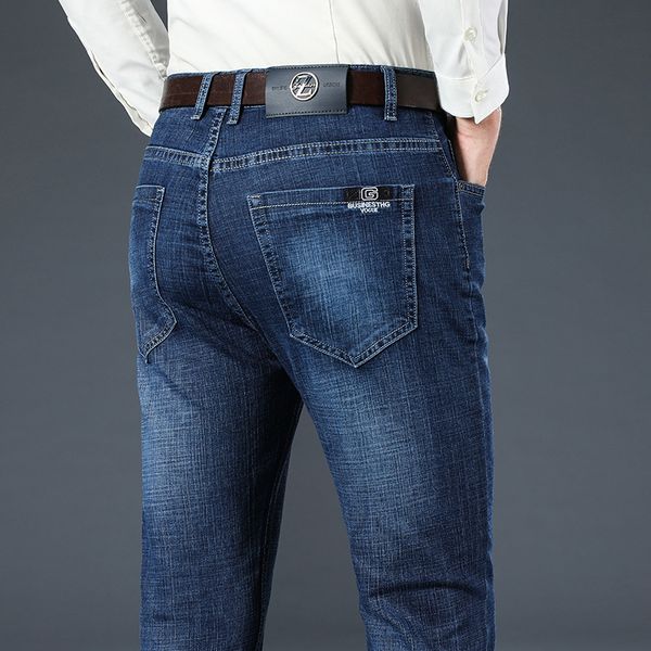 

2020 men's icapns fashionable brem-breeches in straight line denim bzrc, Blue