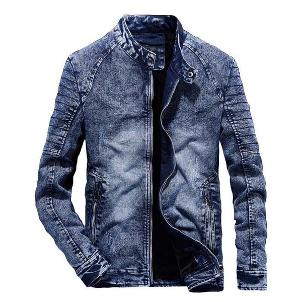 

mcikkny autumn men's vintage denim jackets fashion slim fit casual jeans jackets and coats m-4xl, Black;brown