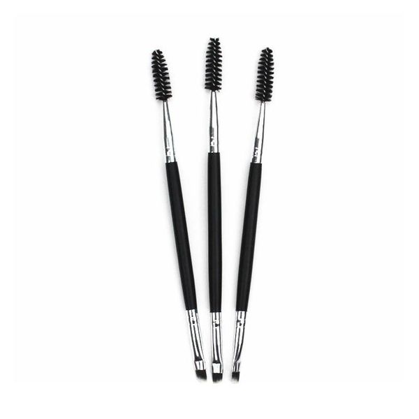 

2in1 bevel eyebrow brush makeup double-headed inclined eyebrow brush eyelashes curler volume tool pincel maquiagem bbybyu