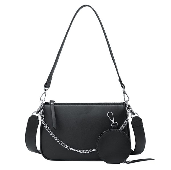 

fashion women cute bag underarm zipper girl messenger shoulder bag cross body baguette sweet female black tyu766
