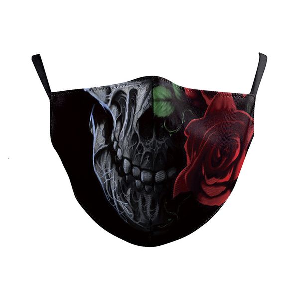 

cotton reusable mask designer digital sports halloween pumpkin skull cosplay face masks d
