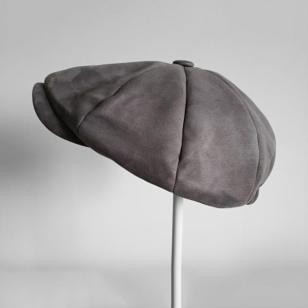 

berets grade suede sboy caps mens grey oversized head circumference flat women british gatsby cap autumn winter hats blm114, Blue;gray