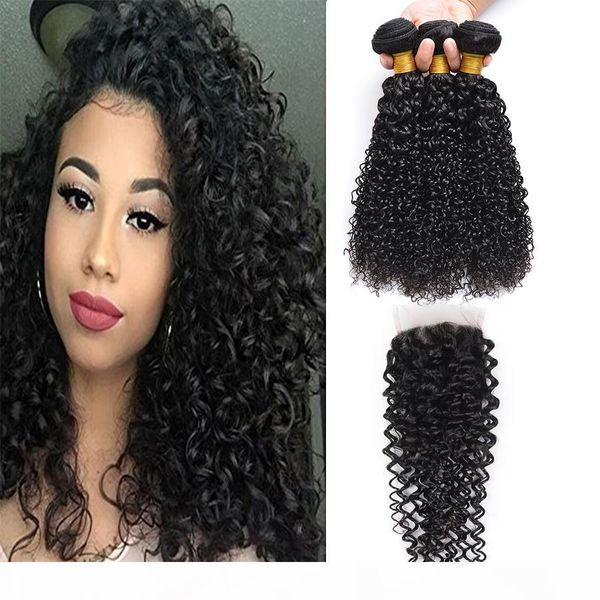 

human hair with closure brazilian deep wave 100% human hair extensions brazilian deep curly weave human hair bundles, Black;brown