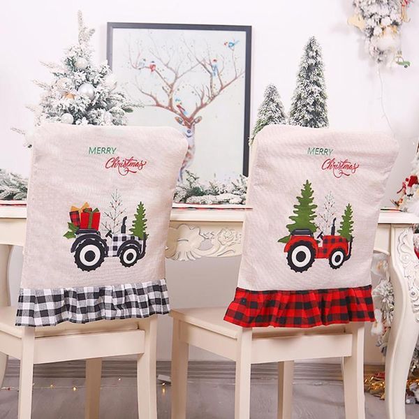 

new merry christmas tree car dinner chair seat cover holiday party xmas decoration1