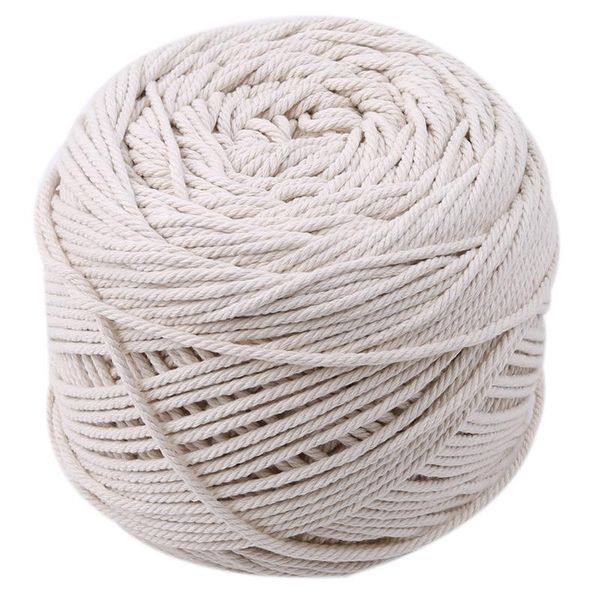 

braided woven twisted cotton cord 1-3mm cotton cord decoration rope beige rope hand woven drawstring, Black;white