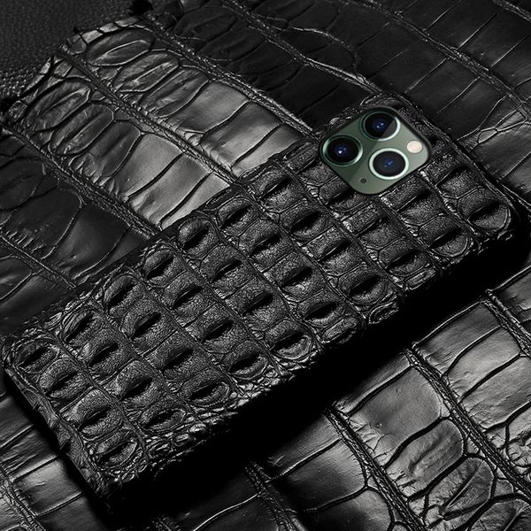 

langsidi luxury real genuine crocodile leather case xr xs original phone cover for iphone 11 pro max 7 8 plus 5s