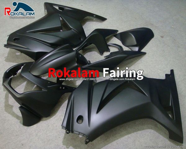 

black aftermarket bodywork for kawasaki ninja 250r fairings ex250 ex 250 2011 2012 motorcycle fairing kit 2008 2009 2010 (injection molding)