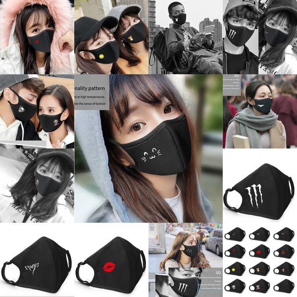 

fashion pure printed face mask trendy design elements thermal cotton reusable dustproof adjustable w o9g9x
