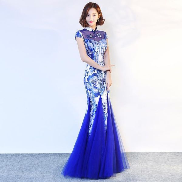 

china dress cheongsam party evening dress oriental chinese style woman mandarin collar qipao charming prom new long robe1, Red