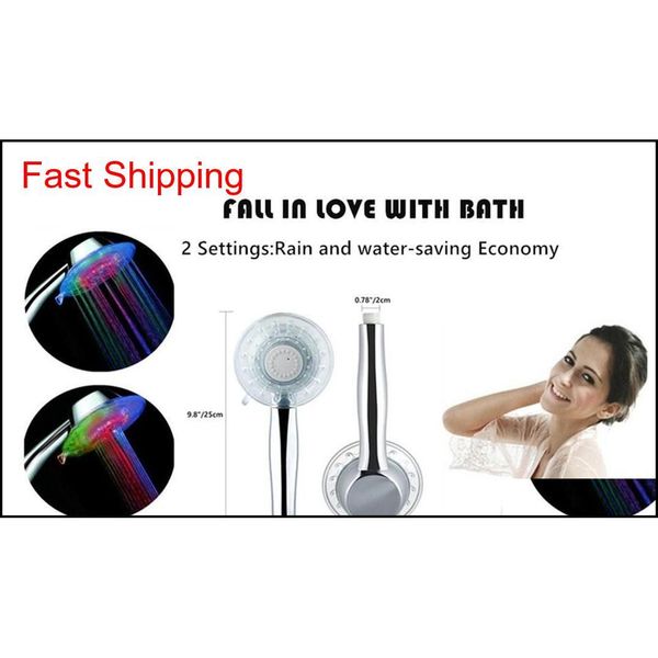 

color changing showerhead handheld led 3 water mode 7 color glow light matically changing l jllvzz outbag2007