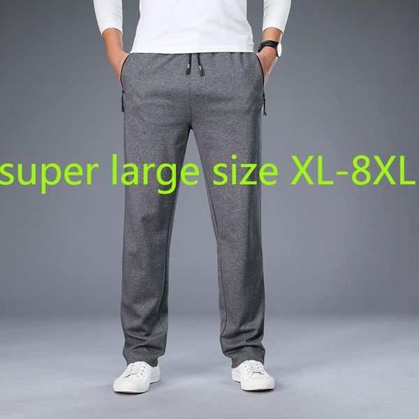 

men's pants arrival fashion suepr large cotton autumn men straight tube casual full length plus size xl 2xl 3xl4xl 5xl 6xl 7xl 8xl, Black