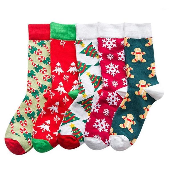 

women cartoon animal socks christmas holiday short tube cotton sock colorful girls lady female snowman santa gift socks1, Black